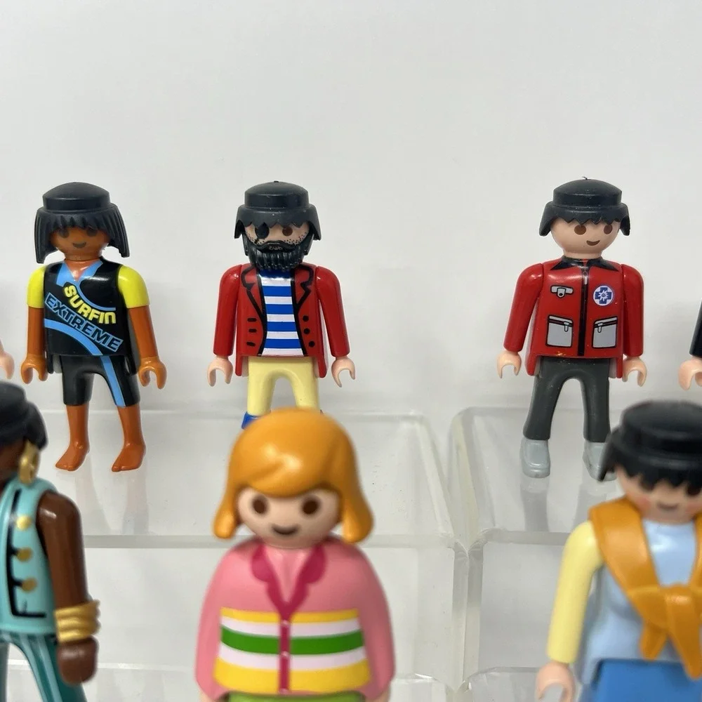 Playmobil Figures Pirate Cops Surfer Dragon Rider Horse People Kids Toy Set lot‎